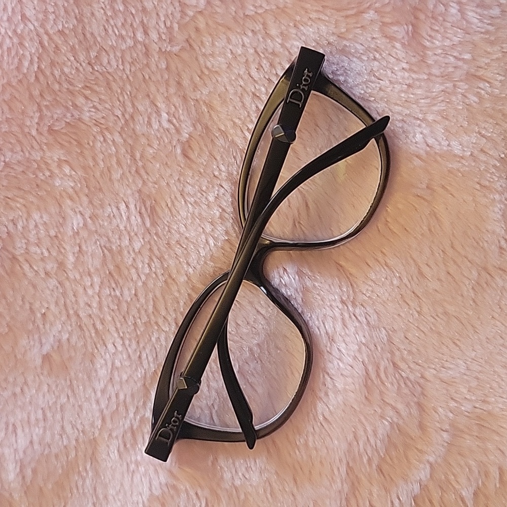 Christian Dior Prescription Lens Eyeglasses CD3231 Black Gray Frames Womens Used - Picture 2 of 16